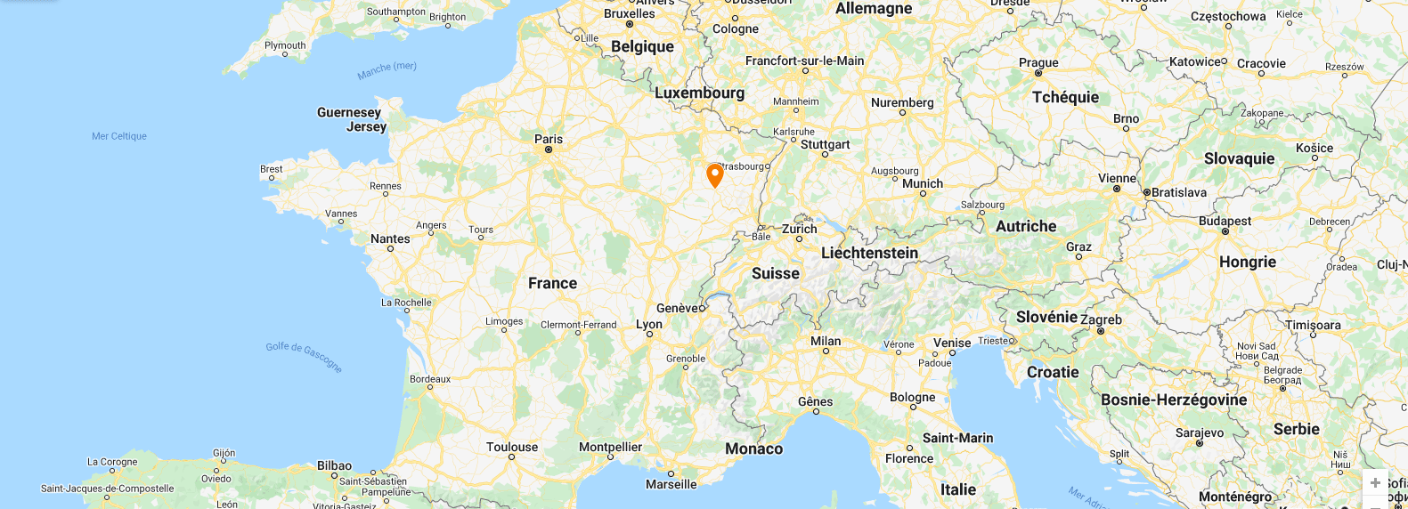 carte d'implantation de l'entreprise